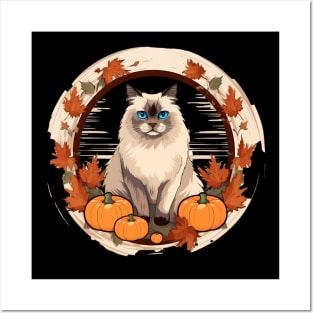 Birman Cat Halloween, Cat Lover Posters and Art